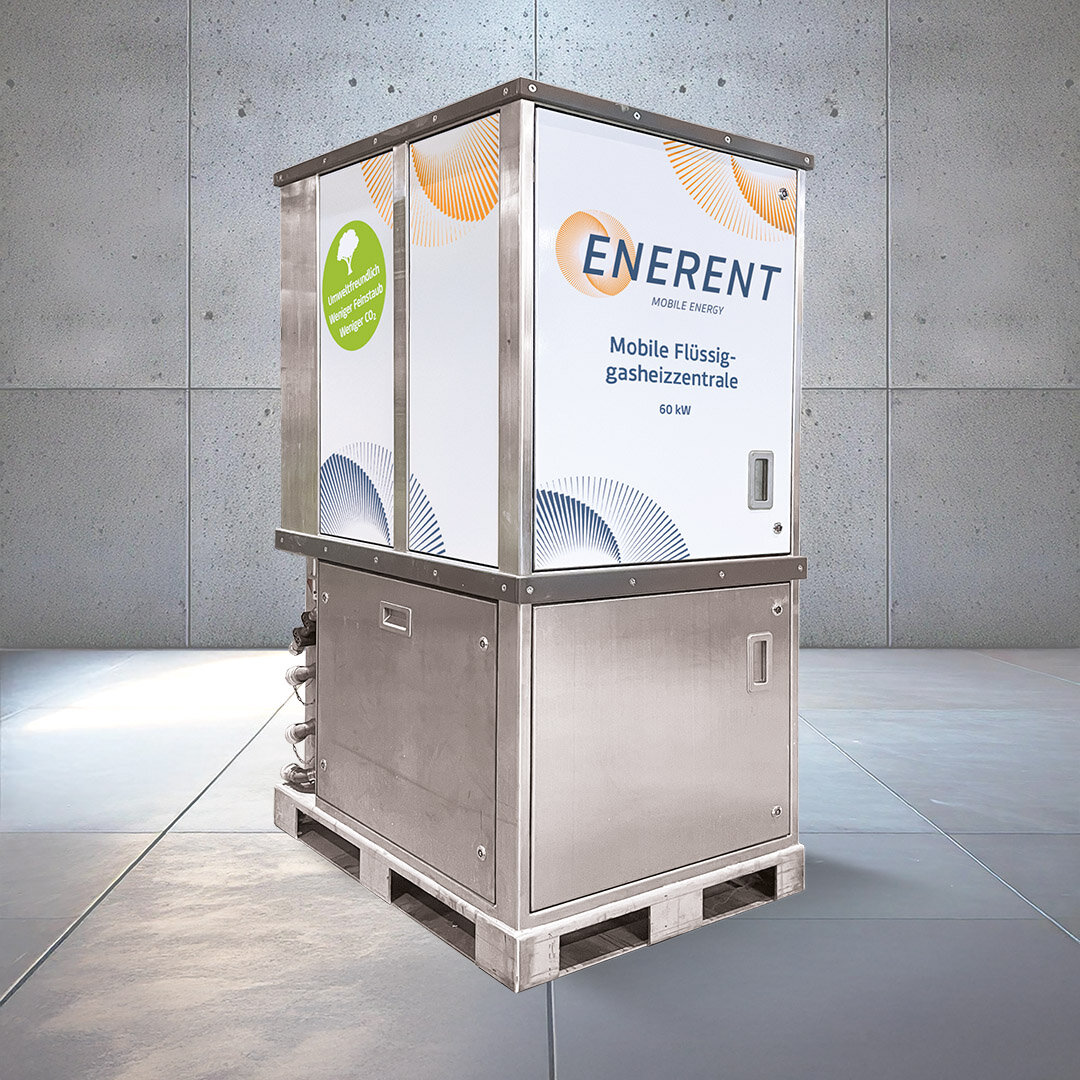 Mobile Heizung - Fluessiggas-Heizcontainer | © ENERENT